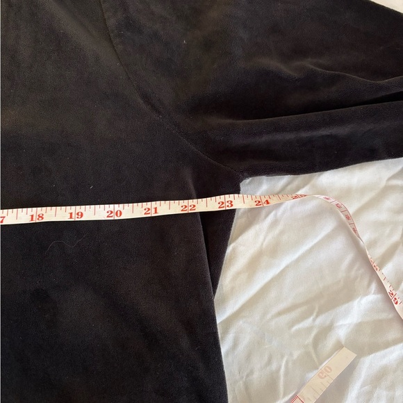 FILA Black Velour Quarter Zip Hoodie L - Picture 4 of 8